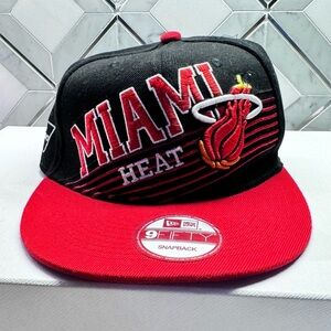 Vintage MIAMI HEAT New Era 9Fifty Snapback Hat Hardwood Classics basketball HWC